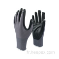 Gants à main de nitrile de nylon anti-glissade HESPAX